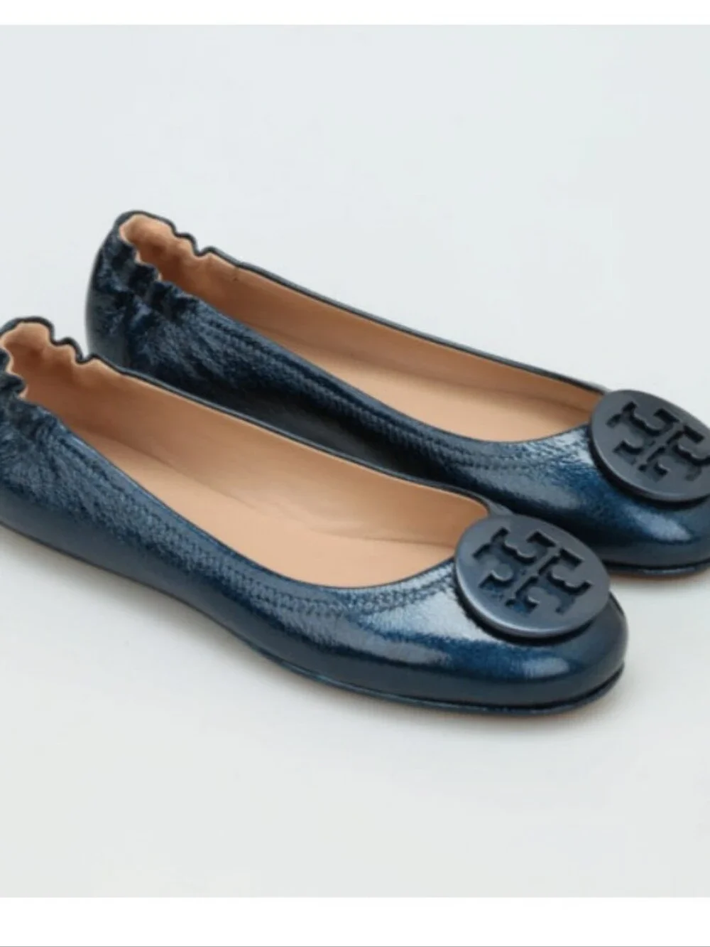 Tory Burch Minnie Blue Folding Flats 8